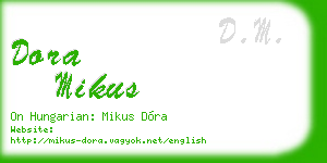 dora mikus business card